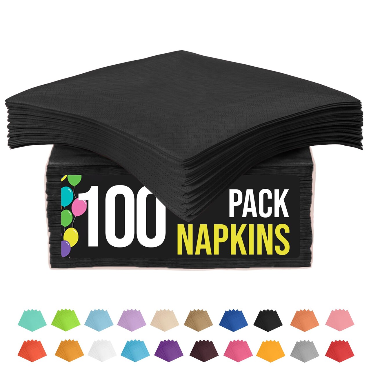 Party Solids Paper Napkins Disposable Everyday 100 Pcs 2 Ply Napkins Paper Everyday For Parties & Party Supplies
